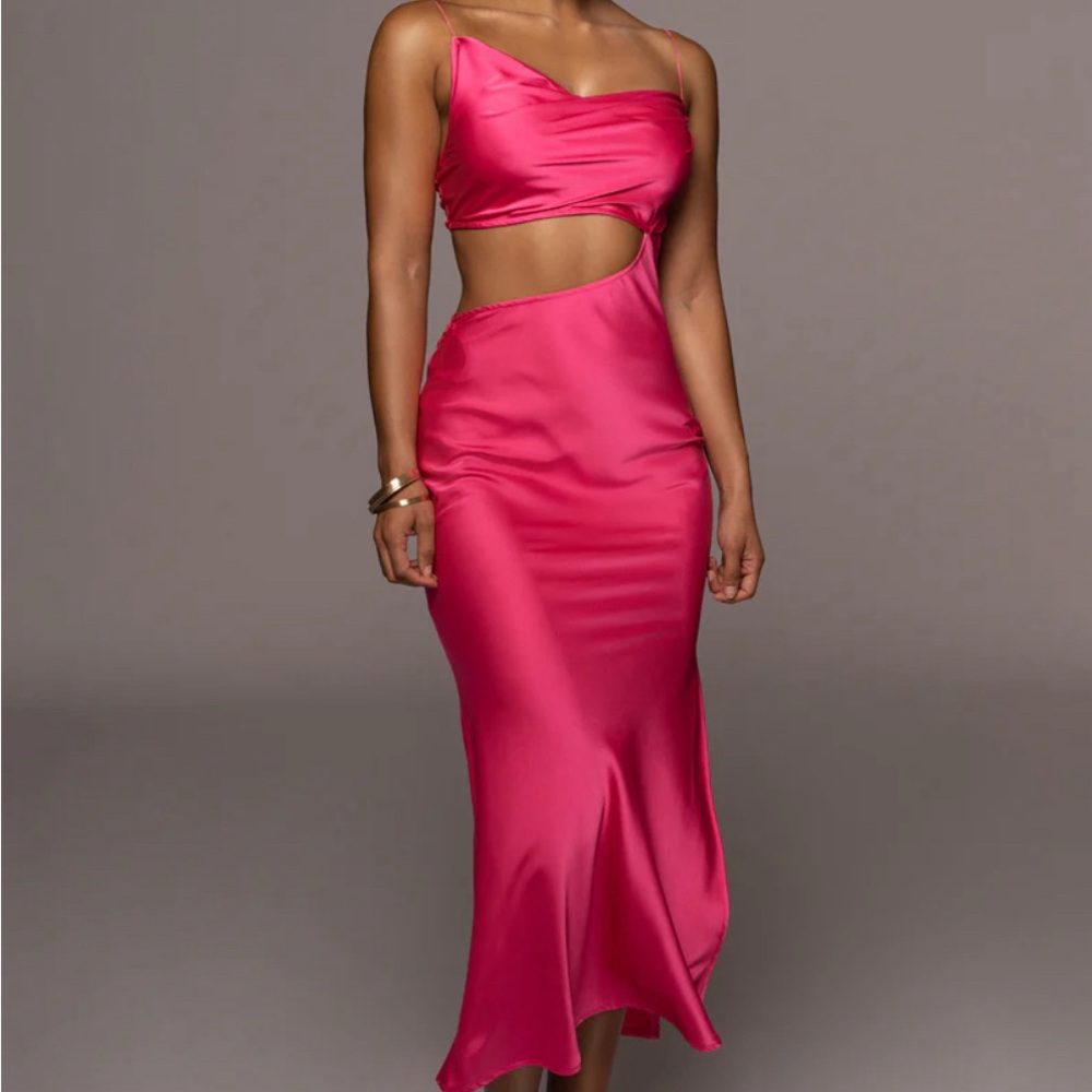 JLUXLABEL Pink Maurine Cutout Dress